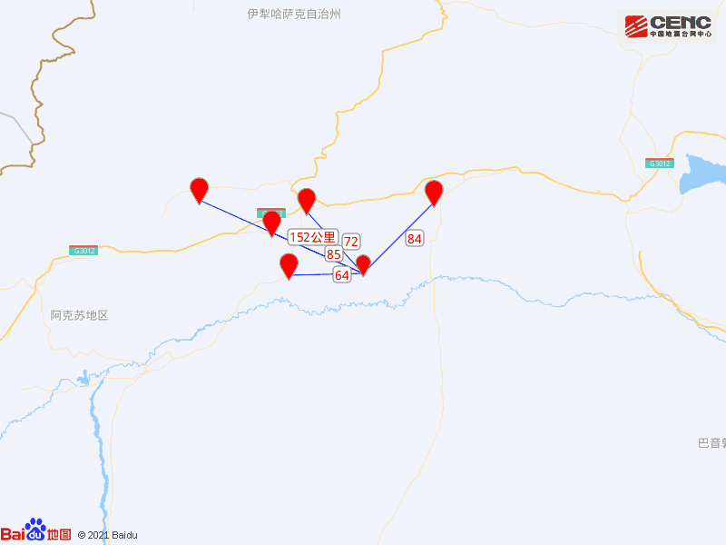 新疆阿克苏地区库车市发生3.1级地震