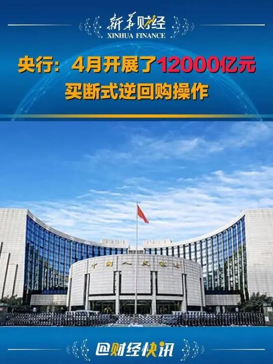 央行：5月以固定数量、利率招标、多重价位中标方式开展了7000亿元买断式逆回购操作